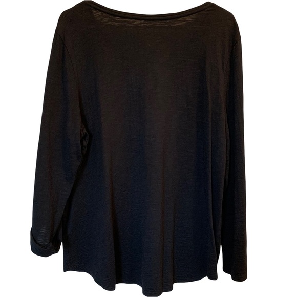 Chico’s Black Long Sleeve T-Shirt * 16 - Picture 5 of 13